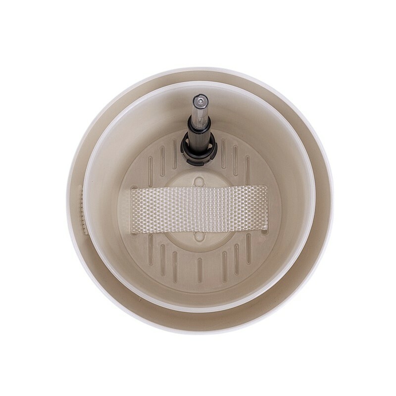 Plastia Tolita önöntöző virágtartó, barna, átmérő: 16 cm, barna, 16 cm átmérőjű termék 2. képe