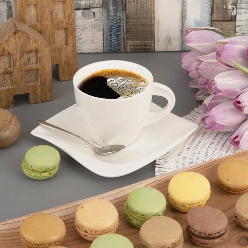 Orion Set porcelaninih podstavkov Mona Musica, 12x 12 cm, 6 kosov