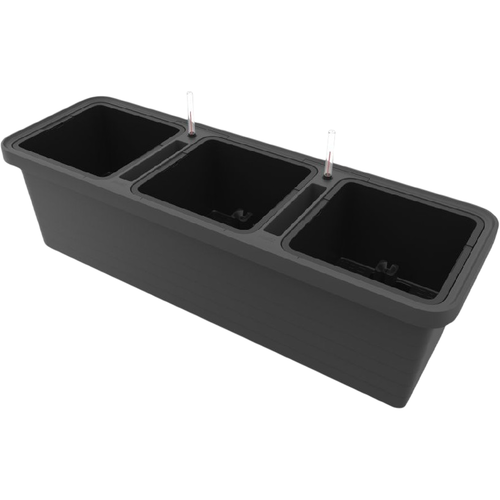 Plastia Samozavlažovací truhlík Berberis TRIO, antracit