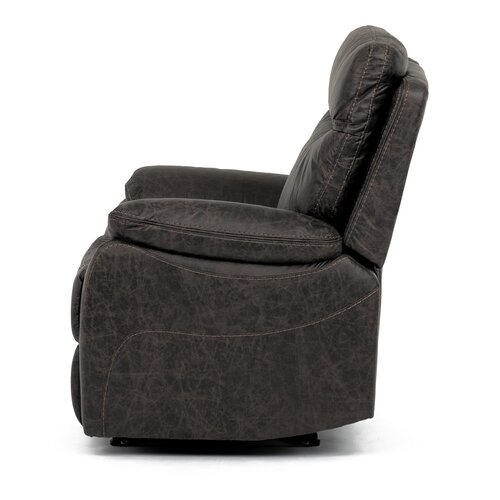 Elektrické kreslo s bezdrôtovým ovládaním, vintage, tmavohnedá