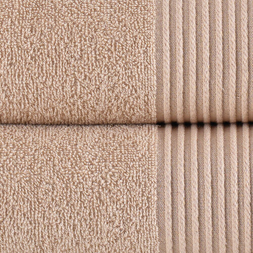 4Home Comfort Bade- und Handtuch-Set beige, 2 Stück 70 x 140 cm, 2 Stück 50 x 100 cm