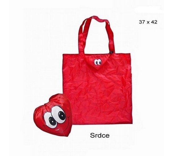 Nákupná taška Famito 0002 srdce, červená