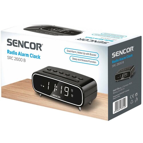 Sencor SRC 2600 B radiobudzik, czarny