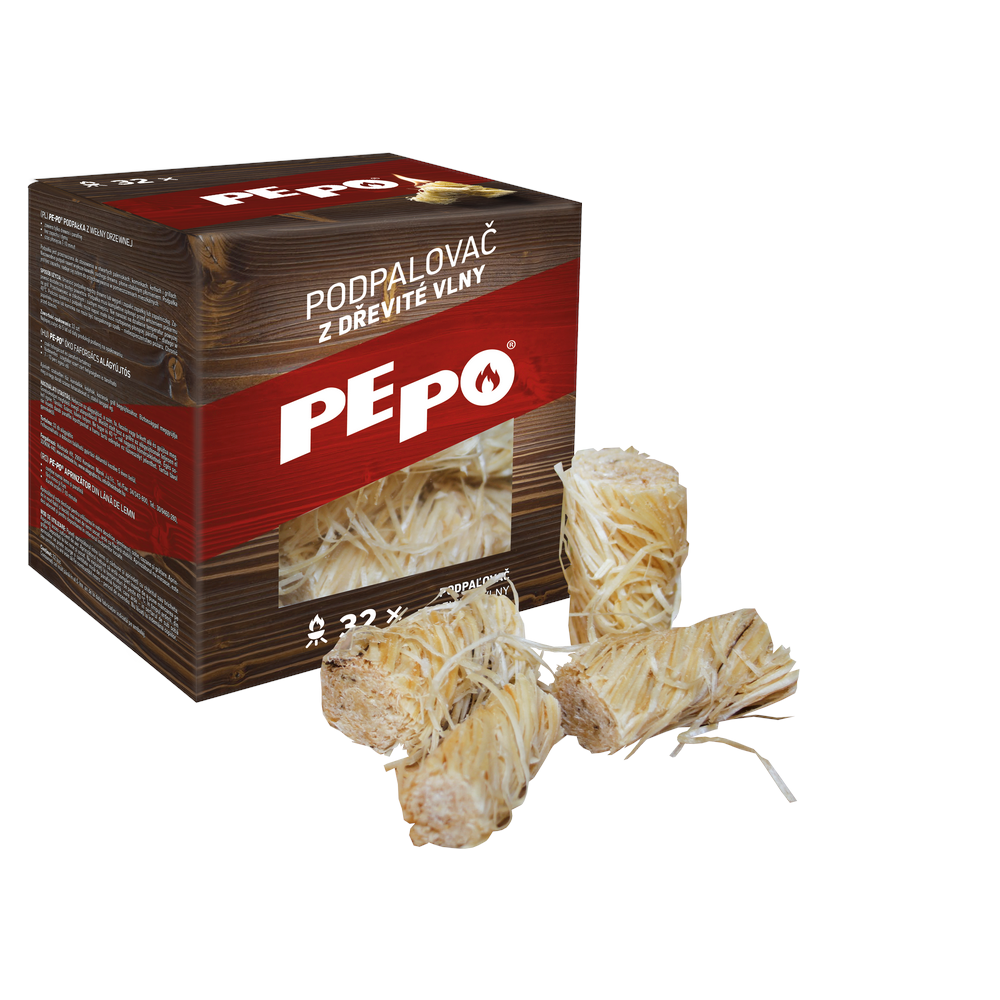 PE-PO podpalovač z dřevité vlny 32 ks