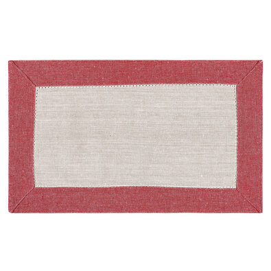 Suport farfurie Heda, bej / roșu, 30 x 50 cm