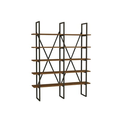 Regál Burgaz Black and Walnut