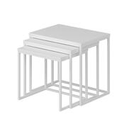 Beistelltisch Evia White, 3 Stück
