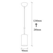 Lampa wisząca Kem - 6396, złoty-czarny