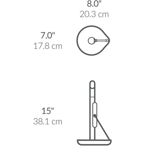 Simplehuman papírtörlő tartó, 17 cm-estekercsekhez, csiszolt rozsdamentes acélból