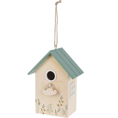 Lesena ptica za ptice Home, zelena, 16,5 x 10 x21,5 cm