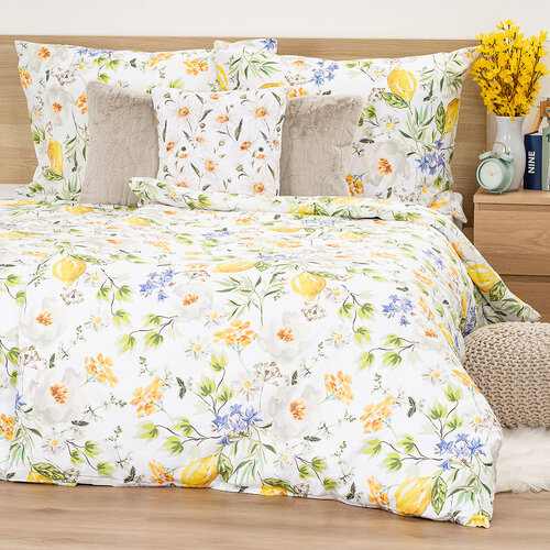 4Home Pościel bawełniana Lemon Delight, 140 x 220 cm, 70 x 90 cm