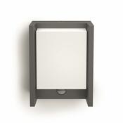 Philips 16461/93/P3 Venkovní nástěnné LED svítidlo s čidlem Arbour 22 cm, antracit