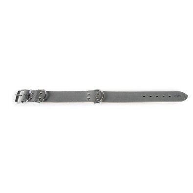 Tommi Fettleder Halsband Clyde Grau, 65 x 4 cm