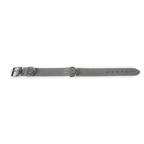 Tommi Fettleder Halsband Clyde Grau, 65 x 4 cm