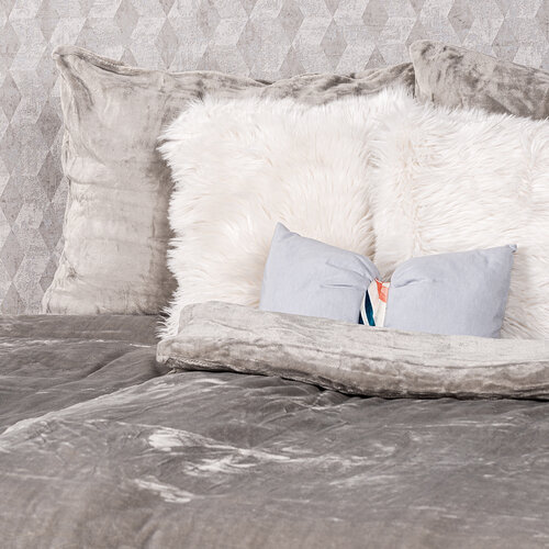 Lenjerie de pat 1 pers. 4Home microflanel gri, 140 x 200 cm, 70 x 90 cm