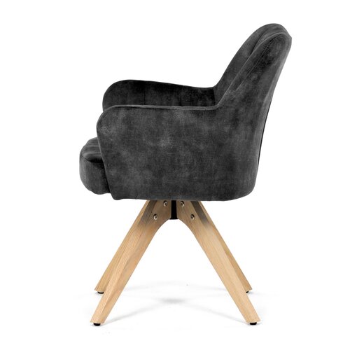 Set de scaune de sufragerie HC-D7188 BK4, 2 buc.