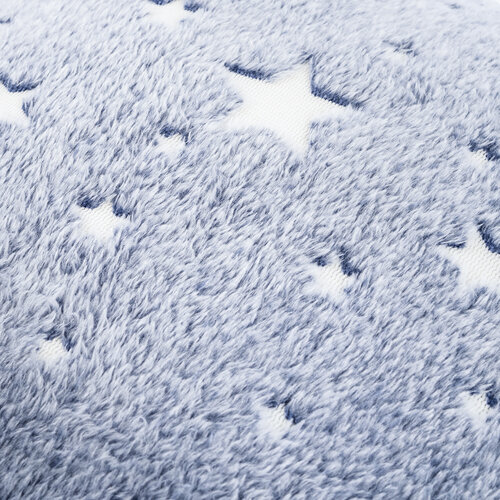 4Home Decke Soft Dreams Stars leuchtend Blau, 150 x 200 cm