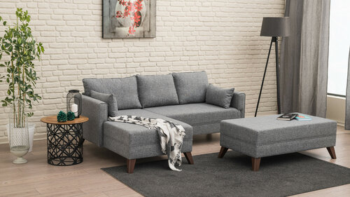 Sofa narożna Bella Narożnik Lewy 2 Szary