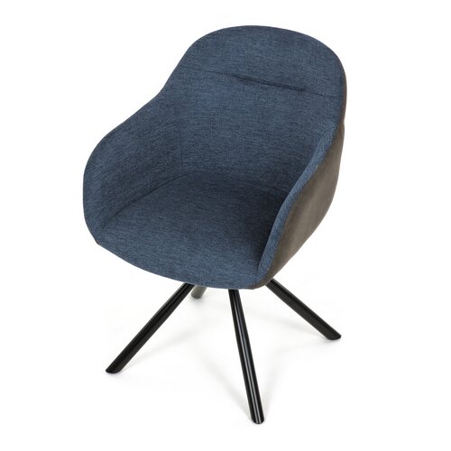 Zestaw krzeseł obiadowych z mechanizmem powrotnymDCH-Y1143 BLUE2, 2 szt.