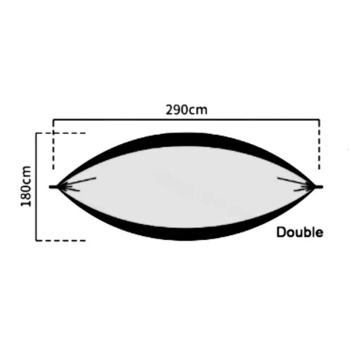 Naturehike Ultralight hamaka pre 2 osoby 690 g, sivá