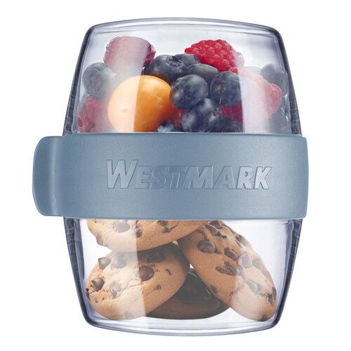 Westmark Двосекційний контейнер для закусок MINI, 400 мл, синій