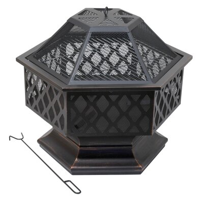 Cattara 13008 Ognjišče s pokrovom Hexagon, 60,5 x70 x 62,5 cm