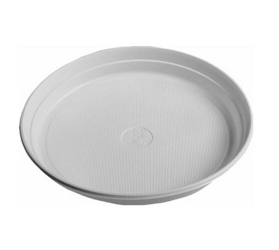 Jednorázový mělký talíř, 24 ks, bílá, 22 cm