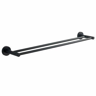 AQUALINE SB211 Samba dvojitý držák ručníkov, 60cm, črna