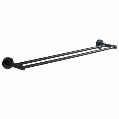 AQUALINE SB211 Samba dvojitý držák ručníkov, 60cm, črna