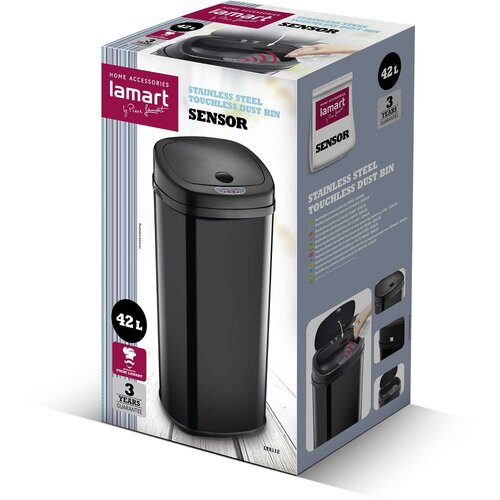 Lamart LT8112 Bezdotykový koš Sensor 42 l, černá