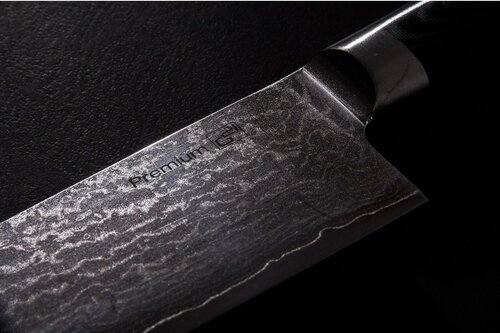 Zestaw noży G21 Damascus Premium w bambusowym bloku, pudełko, 3 szt. + kamień do ostrzenia