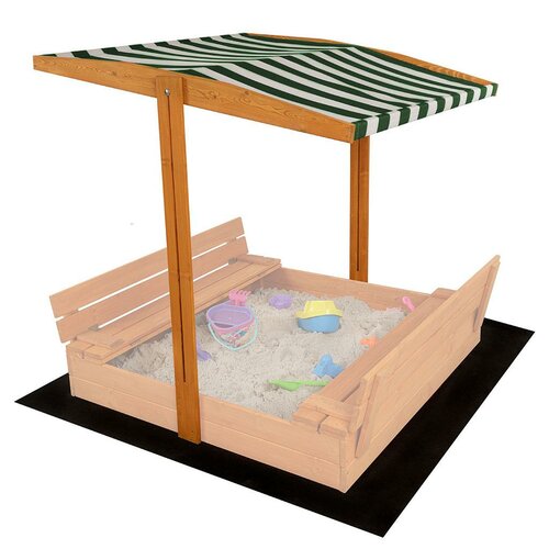 Baby Mix Dach für Holzsandkasten 120 x 120 cm, grün-weiß