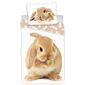 Jerry Fabrics Bunny brown gyermek pamut ágynemű, 140 x 200 cm, 70 x 90 cm