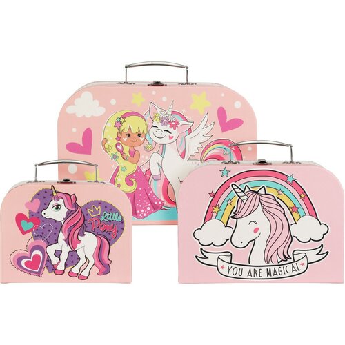 Koffer-Set für Kinder mit Little Pony, 3 Stück