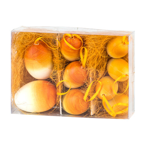 Veľkonočné vajíčka 9 ks, oranžová