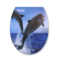 Samolepka na WC prkénko delfín