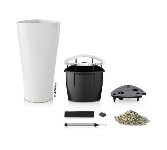 Lechuza Delta LS 30 plastikowa doniczka biały