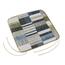 Bellatex Sitzkissen EMA glatt Fliese blau-grau, 40 x 40 cm