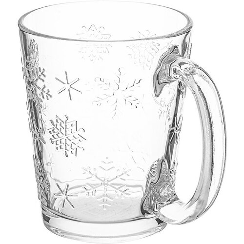 Altom Sada 6 skleněných hrnků Snowflakes 300 ml