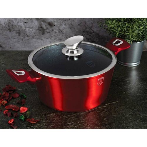 Berlinger Haus 10-częściowy zestaw naczyń Burgundy Metallic Line