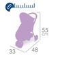 Cărucior sport pentru păpuși Rappa DeCuevas 90276 Magic Bubble 2024 - 55 cm