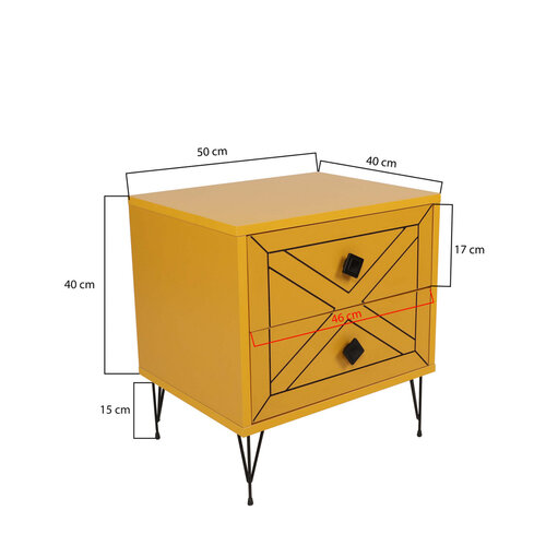 Stolik nocny Luna Yellow
