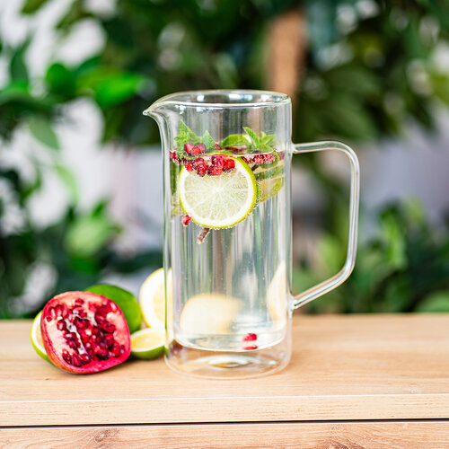 4Home Thermoskanne aus Glas Double Hot&Cool, 1 l