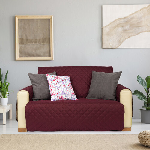 4Home Narzuta na kanapę 2-osobową Doubleface bordo/beżowy, 140 x 220 cm