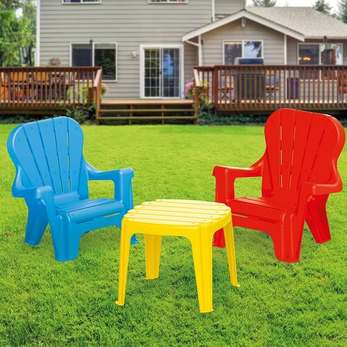 Dolu Gartenmöbel für Kinder, Tisch und 2 Stühle