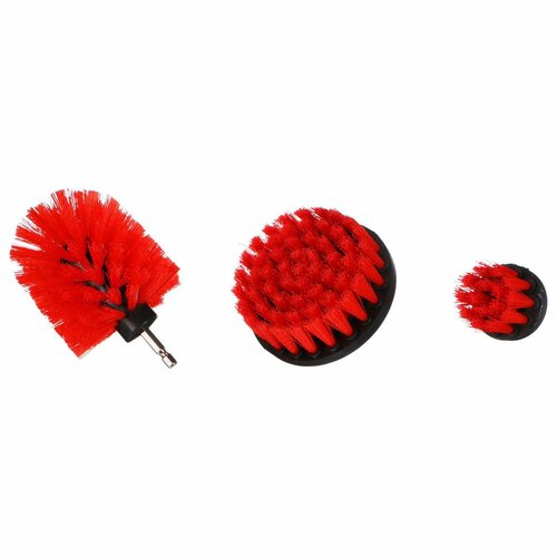 Sixtol Zestaw szczotek do czyszczenia samochodu CAR DETAILING DRILL BRUSH 3 MEDIUM, 3 szt.