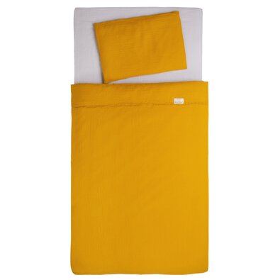Pościel bawełniana do łóżeczka żółty, 100 x 135 cm, 40 x 60 cm