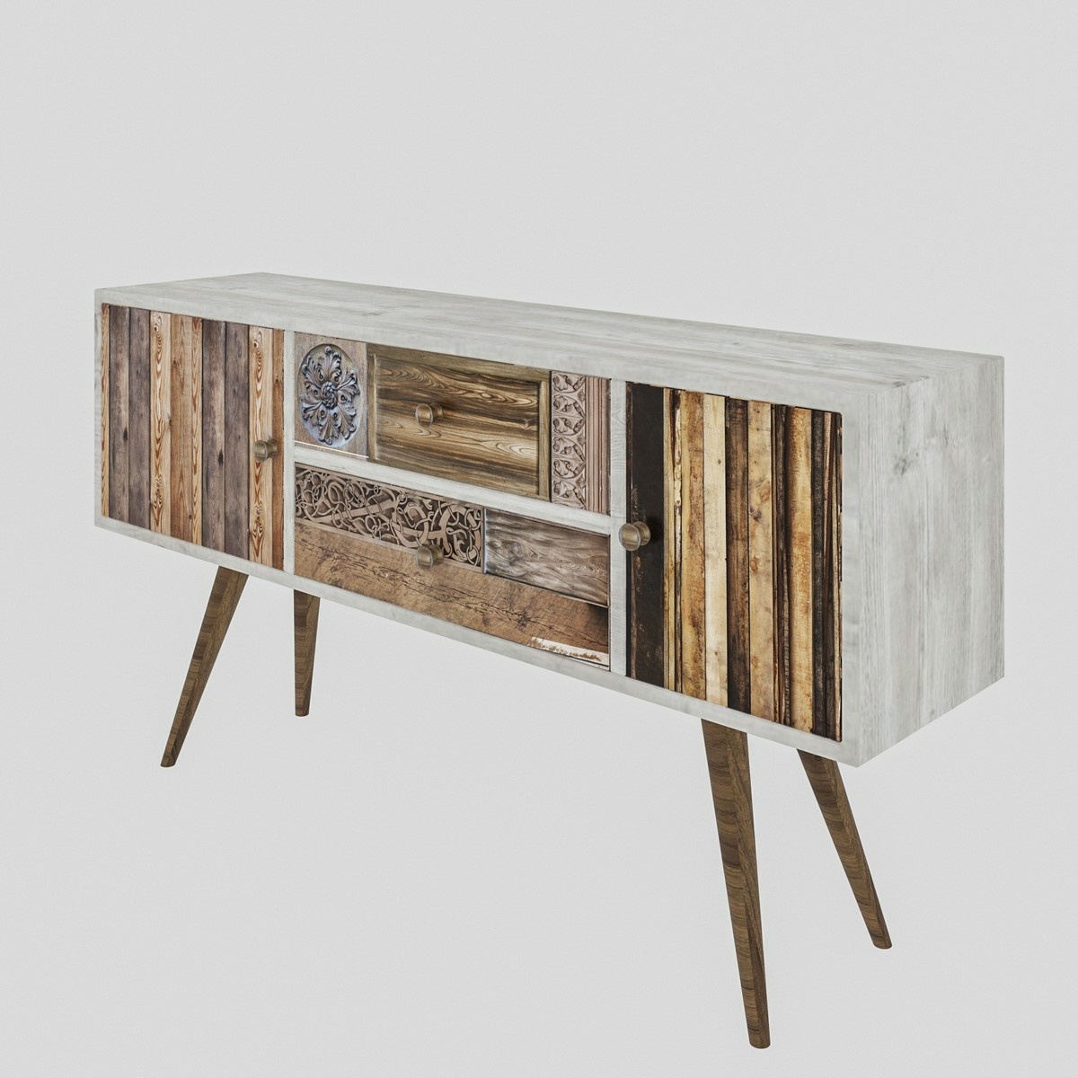 Televizn&iacute; stolek Odense White and Walnut