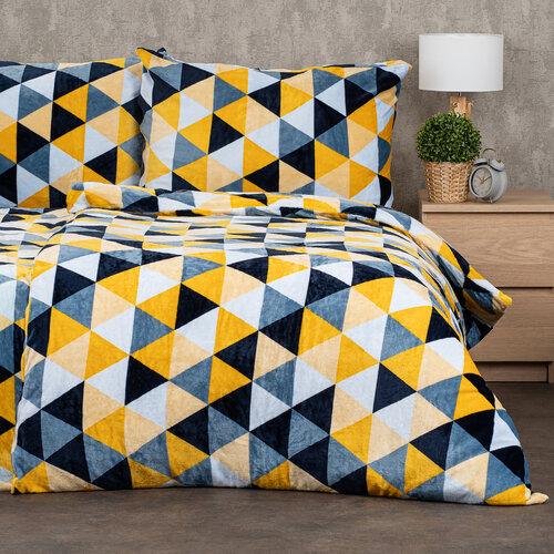 4Home Bettwäsche Mikroflanell Scandi triangle, 140 x 220 cm, 70 x 90 cm