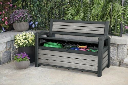 Keter Gartenbank Deco 227 l, grau
